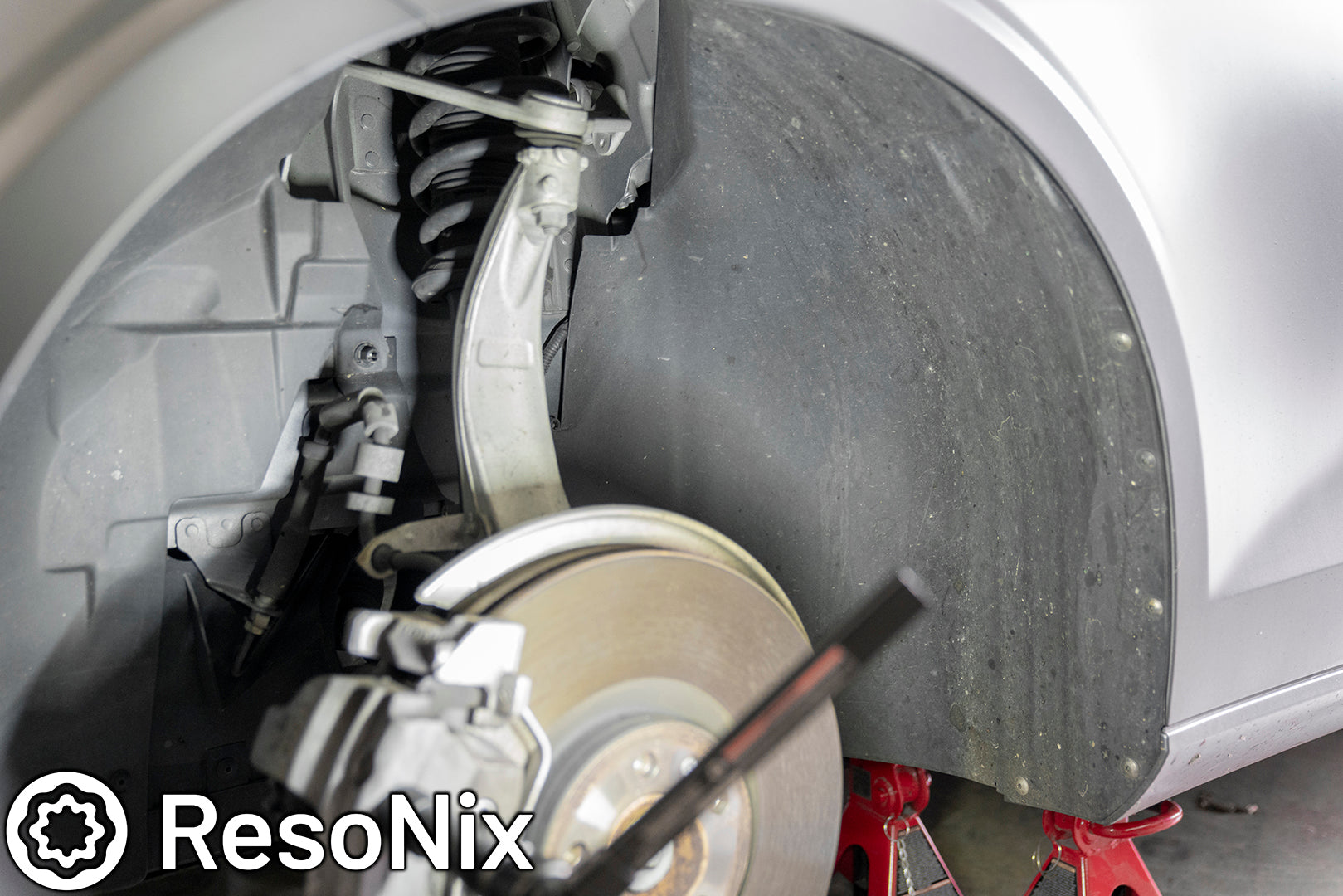 ResoNix Sound Solutions Sound Proofing Wheel Wells CLD Squares Fiber Mat 25 45 Reduce Tire Noise Wind Noise Road Noise Wheel Noise While Driving