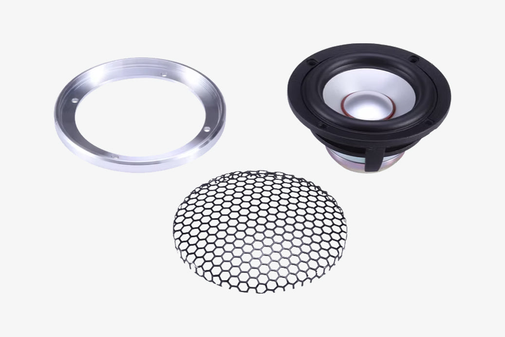 Steg Masterstroke MS30 3" wideband car audio speaker with grille hardware