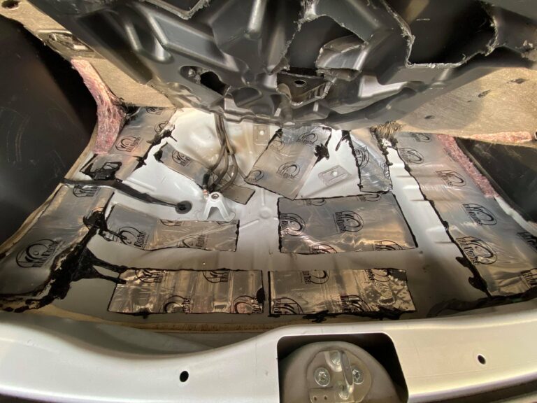 knu konceptz sound deadener melted in car trunk