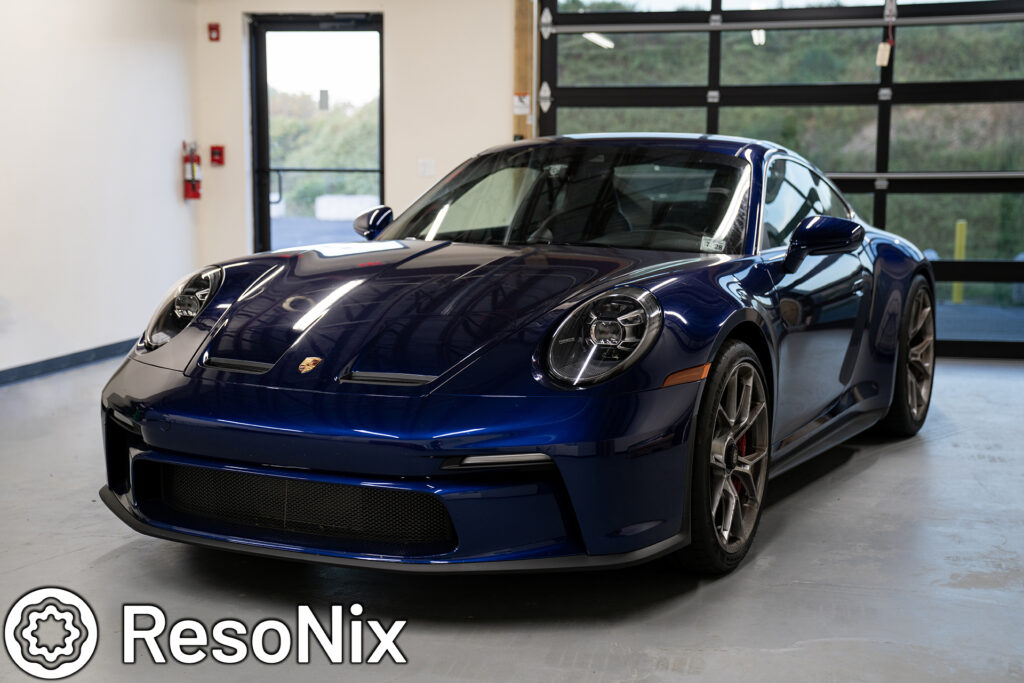 Porsche 911 992 GT3 Touring after receiving ResoNix Sound Solutions products to reduce road, wind, and tire noise