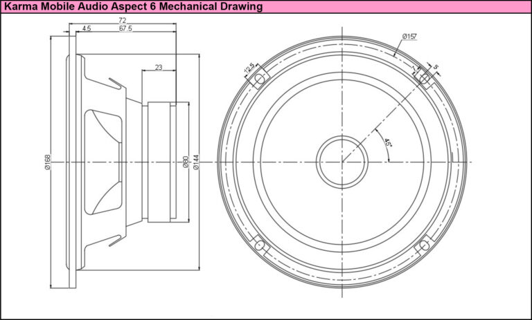 Karma Mobile Audio Aspect 6 Mechanical Drawing Technical Specifications