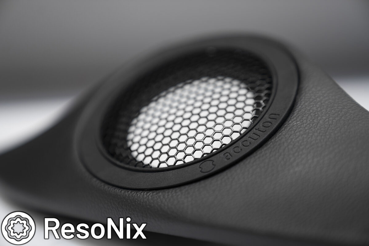 Accuton Automotive C100AM Ceramic Midrange installed into GMC Sierra AT4 Custom Dash Pod by ResoNix Sound Solutions