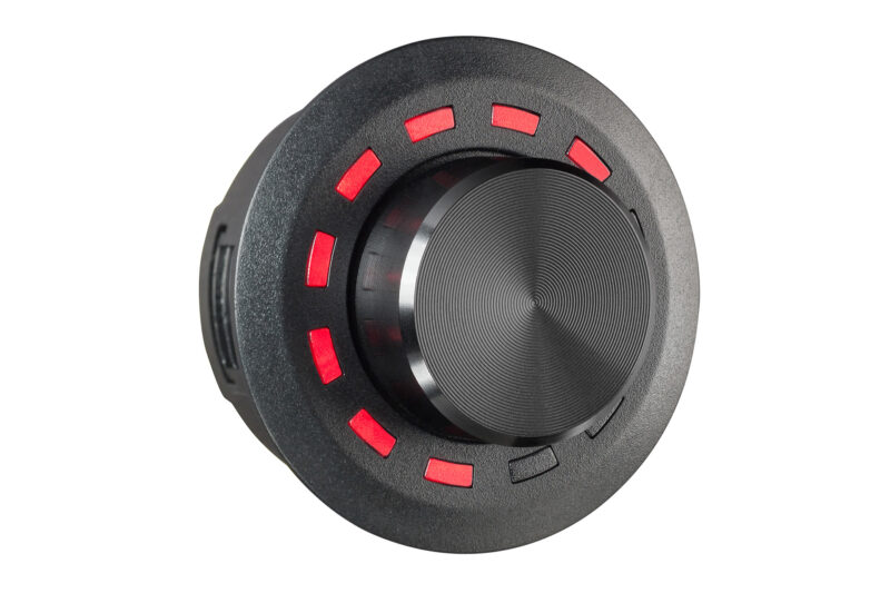 Helix Conductor controller for audiotec Fischer DSP. Subwoofer bass and volume controller, preset selector, bass treble control, source selector
