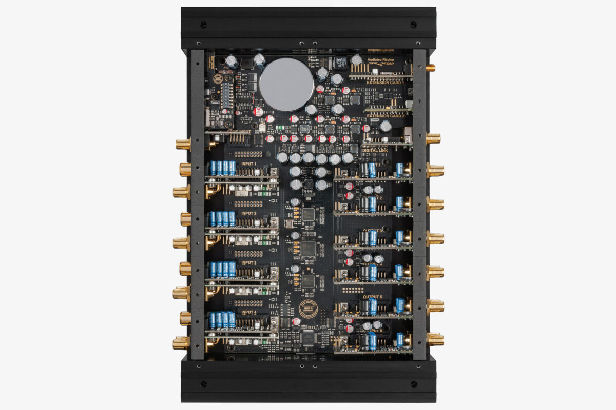 Audiotec Fischer Black Brax DSP 12 Channel Digital Signal Processor Bottom Removed Interior Photo