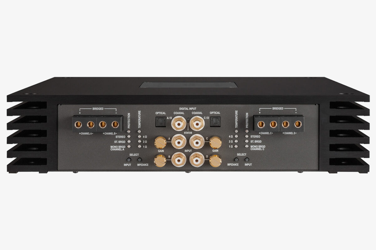 Audiotec Fischer Brax MX4 Pro 4-Channel Amplifier Input Side View